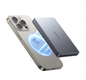 JOYROOM JR-PBM08 PRO vésztöltő Type-C aljzat (10000mAh, 25W, PD gyorstöltő, LED jelzés) SZÜRKE (JR-PBM08_PRO_G)