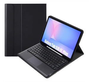 gigapack Tok &aacute;ll&oacute;, bőr hat&aacute;s&uacute; (FLIP, bluetooth billentyűzet, asztali tart&oacute;, QWERTY, angol nyelvű) FEKETE Samsung Galaxy Tab S10 FE Plus WIFI (SM-X626)