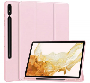 gigapack Tok &aacute;ll&oacute;, bőr hat&aacute;s&uacute; (akt&iacute;v FLIP, oldalra ny&iacute;l&oacute;, TRIFOLD, asztali tart&oacute;, ceruza tart&oacute;) R&Oacute;ZSASZ&Iacute;N Samsung Galaxy Tab S10 Plus LTE (SM-X826B) /