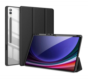 Dux Ducis TOBY tok &aacute;ll&oacute;, bőr hat&aacute;s&uacute; fekete Samsung Galaxy Tab S9 Ultra LTE (SM-X916)