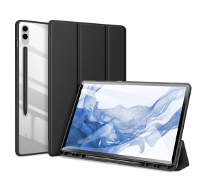 Dux Ducis TOBY tok &aacute;ll&oacute;, bőr hat&aacute;s&uacute; fekete Samsung Galaxy Tab S9 Plus LTE (SM-X816)