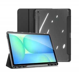 Dux Ducis TOBY tok &aacute;ll&oacute;, bőr hat&aacute;s&uacute; fekete Samsung Galaxy Tab S10 FE Plus WIFI (SM-X626) / Galaxy Tab S10 FE Plus LTE (SM-X620)