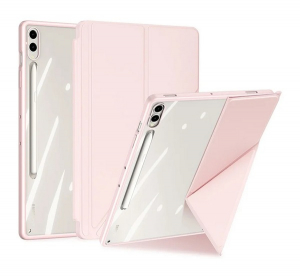Dux Ducis MAGI ORIGAMI tok &aacute;ll&oacute;, bőr hat&aacute;s&uacute; r&oacute;zsasz&iacute;n Samsung Galaxy Tab S10 Plus LTE (SM-X826B) / Galaxy Tab S10 Plus WIFI (SM-X820)