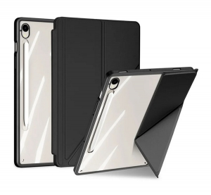 Dux Ducis MAGI ORIGAMI tok &aacute;ll&oacute;, bőr hat&aacute;s&uacute; fekete Samsung Galaxy Tab S9 WIFI (SM-X710)