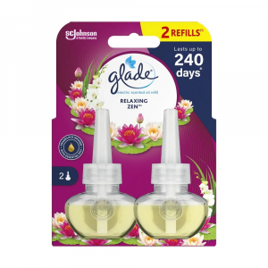Glade L&eacute;gfriss&iacute;tő elektromos ut&aacute;nt&ouml;ltő 2x20 ml  Relaxing Zen/Jap&aacute;n kert (C65609)
