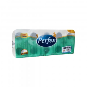 Perfex Toalettpapír 2 rétegű kistekercses 100% cellulóz 108 lap/tekercs 10 tekercs/csomag Boni  (SKU10229)