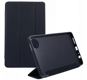 gigapack Tok &aacute;ll&oacute;, bőr hat&aacute;s&uacute; (FLIP, oldalra ny&iacute;l&oacute;, TRIFOLD, asztali tart&oacute;) FEKETE Xiaomi Redmi Pad SE 8.7 " csomagol&aacute;s" (GP-163668)