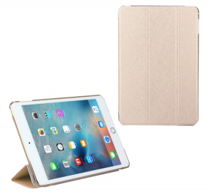 gigapack Tok &aacute;ll&oacute;, bőr hat&aacute;s&uacute; (akt&iacute;v FLIP, oldalra ny&iacute;l&oacute;, TRIFOLD, asztali tart&oacute;, textil minta) ARANY Apple IPAD 9.7 (2018) / IPAD 9.7 (2017)  " csoma