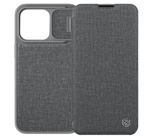 Nillkin QIN PRO tok &aacute;ll&oacute;, sz&ouml;vet hat&aacute;s&uacute; (FLIP, oldalra ny&iacute;l&oacute;, k&aacute;rtyazseb, kamerav&eacute;dő) VIL&Aacute;GOSSZ&Uuml;RKE Apple iPhone 14 Pro Max (GP-126225)