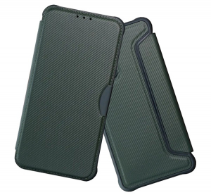 gigapack Tok &aacute;ll&oacute;, bőr hat&aacute;s&uacute; (FLIP, oldalra ny&iacute;l&oacute;, &uuml;t&eacute;s&aacute;ll&oacute;s&aacute;g, l&eacute;gp&aacute;rn&aacute;s sarok, kamerav&eacute;dő, karbon minta) S&Ouml;T&Eacute;TZ&Ouml;LD Apple iPhone 14 Plus " csomagol&aacute;