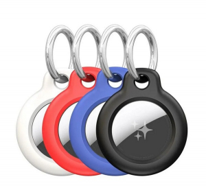 Dux Ducis műanyag tok 4db (kulcstart&oacute; - fekete, feh&eacute;r, k&eacute;k, piros) Apple AirTag (GP-166988)