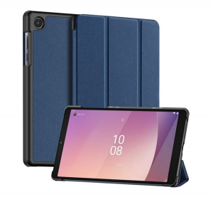 Dux Ducis DOMO tok &aacute;ll&oacute;, bőr hat&aacute;s&uacute; (akt&iacute;v FLIP, oldalra ny&iacute;l&oacute;, TRIFOLD, asztali tart&oacute;, textil minta) S&Ouml;T&Eacute;TK&Eacute;K Lenovo Tab M8 Gen4 (TB300F) WIFI / Tab