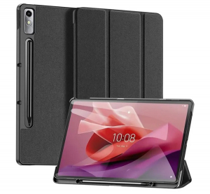 Dux Ducis DOMO tok &aacute;ll&oacute;, bőr hat&aacute;s&uacute; (akt&iacute;v FLIP, oldalra ny&iacute;l&oacute;, TRIFOLD, asztali tart&oacute;, ceruza tart&oacute;) FEKETE Lenovo Tab P12 (TB370) (GP-149358)