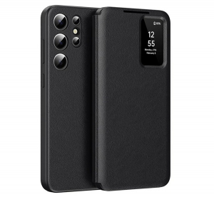 gigapack Tok &aacute;ll&oacute; (akt&iacute;v FLIP, oldalra ny&iacute;l&oacute;, Smart View Cover) FEKETE Samsung Galaxy S25 Ultra (SM-S938) " csomagol&aacute;s" (GP-166909)