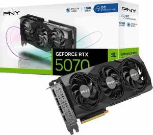 PNY GeForce RTX 5070 12GB Triple Fan OC videókártya (VCG507012TFXPB1-O)