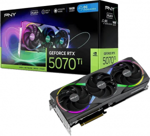 PNY GeForce RTX 5070 Ti 16GB EPIC-X RGB Triple Fan Plus OC videókártya (VCG5071T16TFXXPB1-O)