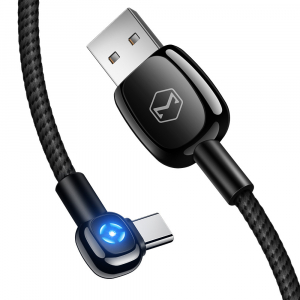 Mcdodo kábel Woodpecker USB - USB-C 1.0 m fekete  automatikus kikapcsolás (CA-5920)