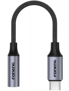 Foneng USB-C apa - 3.5mm Jack anya Adapter (BM30C)