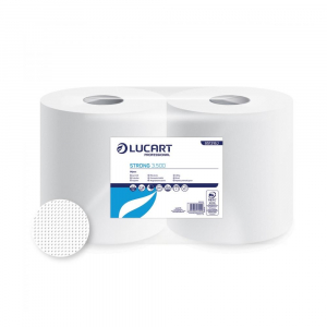 Lucart K&eacute;zt&ouml;rlő 3 r&eacute;tegű tekercses 100 % cellul&oacute;z 2 tekercs/karton Strong 3.500 _ h&oacute;feh&eacute;r (851318J)