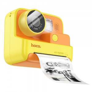 Hoco DV200 gyerek f&eacute;nyk&eacute;pezőg&eacute;p nyomtat&oacute;val s&aacute;rga (HC628402)