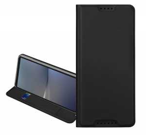 Dux Ducis SKIN PRO tok &aacute;ll&oacute;, bőr hat&aacute;s&uacute; (FLIP, oldalra ny&iacute;l&oacute;, k&aacute;rtyazseb, asztali tart&oacute;) FEKETE Sony Xperia 10 VI (GP-157971)