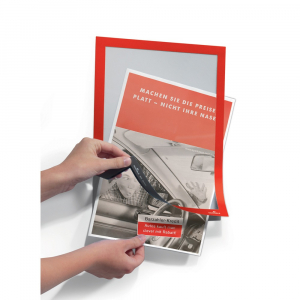 Durable Inf&oacute;keret A4,  Duraframe piros (489903)