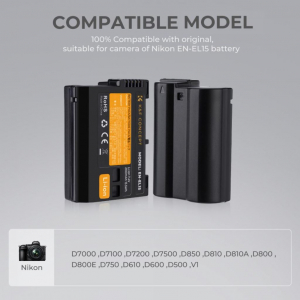 K&F Concept EN-EL15 akkumulátor 2100mAh (KF-28-0012V3)