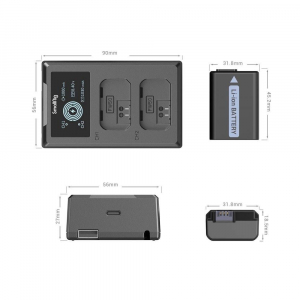 SmallRig NP-FW50 Camera Battery and Charger Kit (3818)