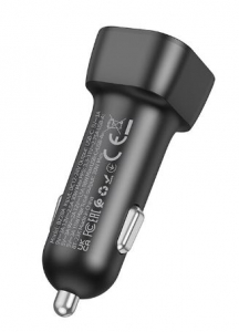 Borofone BZ28A Trophie Dupla (USB - Type-C) szivargyújtó töltővég PD30W + QC3.0 fekete (PM035170)
