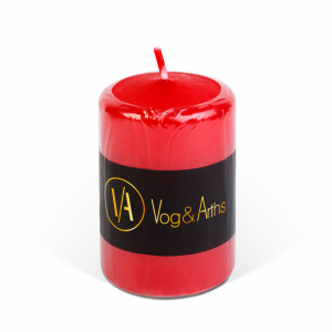 Vog & Arths Gyertya - piros, illatmentes - 130 g (58807A)