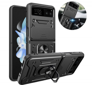 gigapack Defender szilikon telefonv&eacute;dő (&uuml;t&eacute;s&aacute;ll&oacute;s&aacute;g, tart&oacute;gyűrű, kamerav&eacute;dő) FEKETE Motorola Razr 40 5G (XT2323-1) " csomagol&aacute;s" (GP-151978)