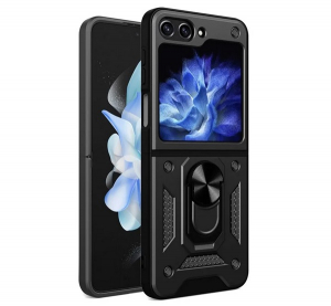 gigapack Defender szilikon telefonv&eacute;dő (&uuml;t&eacute;s&aacute;ll&oacute;s&aacute;g, tart&oacute;gyűrű) FEKETE Samsung Galaxy Z Flip6 (SM-F741) " csomagol&aacute;s" (GP-159205)