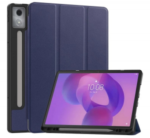 gigapack Tok álló, bőr hatású (aktív FLIP, oldalra nyíló, TRIFOLD, asztali tartó, ceruza tartó) SÖTÉTKÉK Lenovo Idea Tab Pro (TB373FU) WIFI " csomagol