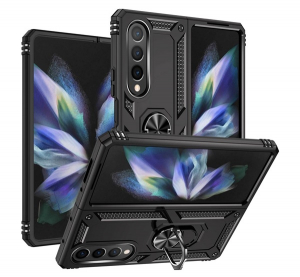 gigapack Defender szilikon telefonv&eacute;dő (&uuml;t&eacute;s&aacute;ll&oacute;s&aacute;g, tart&oacute;gyűrű, kamerav&eacute;dő) FEKETE Samsung Galaxy Z Fold4 5G (SM-F936) " csomagol&aacute;s" (GP-128531)