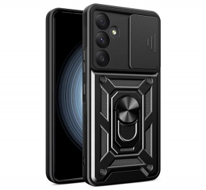 gigapack Defender szilikon telefonv&eacute;dő (&uuml;t&eacute;s&aacute;ll&oacute;s&aacute;g, tart&oacute;gyűrű, kamerav&eacute;dő) FEKETE Samsung Galaxy A35 5G (SM-A356) " csomagol&aacute;s" (GP-154322)