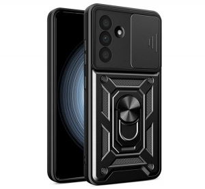 gigapack Defender szilikon telefonv&eacute;dő (&uuml;t&eacute;s&aacute;ll&oacute;s&aacute;g, tart&oacute;gyűrű, kamerav&eacute;dő) FEKETE Samsung Galaxy A36 5G (SM-A366) " csomagol&aacute;s" (GP-166272)