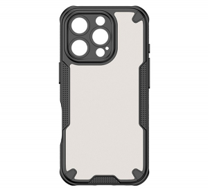 gigapack Defender szilikon telefonv&eacute;dő (&uuml;t&eacute;s&aacute;ll&oacute;s&aacute;g, l&eacute;gp&aacute;rn&aacute;s sarok, akril h&aacute;tlap, kamerav&eacute;dő) FEKETE Apple iPhone 15 Pro " csomagol&aacute;s" (GP-169207)