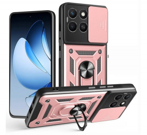 gigapack Defender szilikon telefonv&eacute;dő (&uuml;t&eacute;s&aacute;ll&oacute;s&aacute;g, tart&oacute;gyűrű, kamerav&eacute;dő) ROZ&Eacute;ARANY Honor X8c " csomagol&aacute;s" (GP-167965)