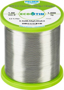 Felder ISO-Core Ultra Clear SAC305 Forraszt&oacute;&oacute;n Tekercs Sn96,5Ag3Cu0,5 1 kg 1 mm (51761040)