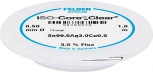 Felder ISO-Core Clear SAC305 Forraszt&oacute;&oacute;n Tekercs Sn96,5Ag3Cu0,5 0.5 mm (52760570)