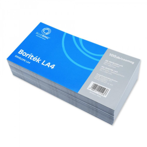 Bluering Bor&iacute;t&eacute;k LA4 szilikonos b&eacute;l&eacute;snyomott 110&times;220mm  100 db/csom feh&eacute;r