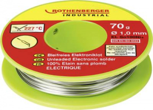 Rothenberger Industrial Bleifreies Elektroniklot 70g Forraszt&oacute;&oacute;n, &oacute;lommentes (1000002349)