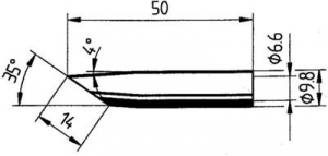 Ersa 0832GDLF Forraszt&oacute;hegy Ferd&eacute;n lev&aacute;gott Hegy m&eacute;ret 14 mm Tartalom, tartalmi egys&eacute;gek rendel&eacute;senk&eacute;nt 1 db (0832GDLF/SB)