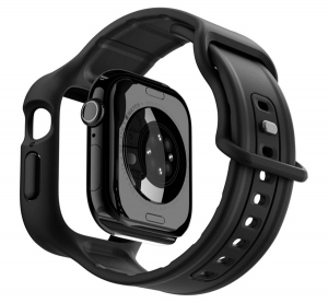 Spigen VAULT PRO p&oacute;tsz&iacute;j (egyedi m&eacute;ret, matt, &uuml;t&eacute;s&aacute;ll&oacute;s&aacute;g + szilikon keret) FEKETE Apple Watch Series 10 42mm (ACS09390)