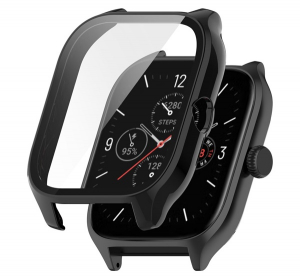 gigapack Műanyag keret (&uuml;t&eacute;s&aacute;ll&oacute; + kijelzőv&eacute;dő &uuml;veg) FEKETE Amazfit GTS 4 " csomagol&aacute;s" (GP-138276)