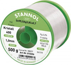 Stannol Forraszt&oacute;huzal 1,0mm500g FLOWTIN TSC (810002)