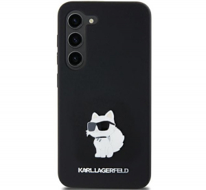Karl Lagerfeld Choupette Metal Pin Samsung Galaxy A55 hátlap tok, fekete, (KLHCSA55SMHCNPK)
