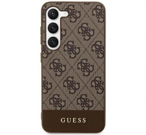 Guess 4G Stripe Samsung Galaxy S24+ szilikon tok, barna (GUHCS24MG4GLBR)