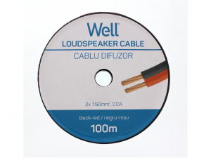 Well LSP-CCA1.50BR-100-WL Hangsz&oacute;r&oacute; k&aacute;bel fekete / piros 2x1,5mm2 (LSP-CCA1-50BR-100-WL)
