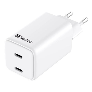 Sandberg Hálózati töltő, AC Charger Dual UDB C PD 65W EU (441-56)